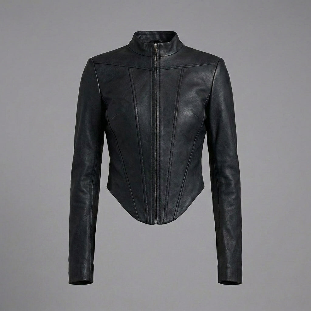 Women’s Midnight Moto Corset Leather Jacket