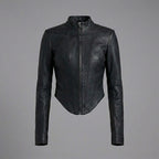 Women’s Midnight Moto Corset Leather Jacket