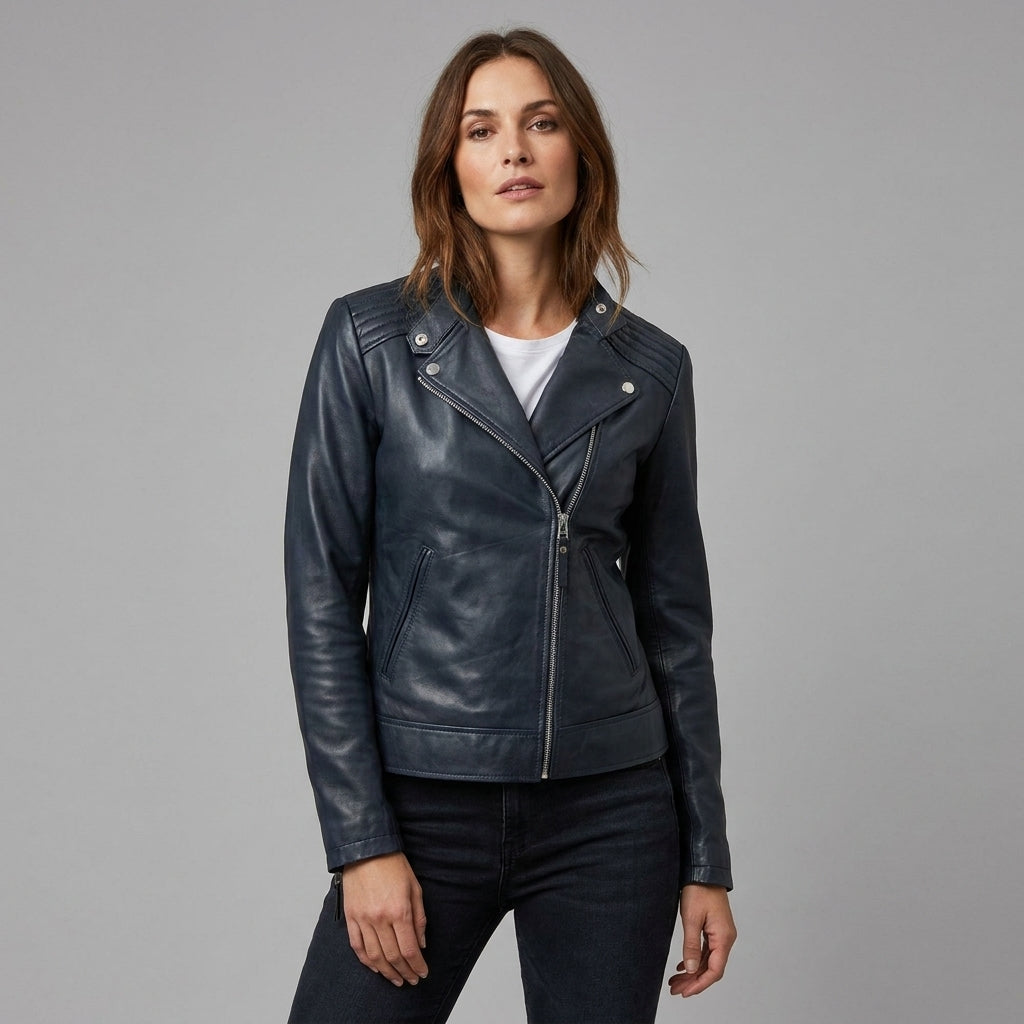 Women’s Midnight Moto Leather Biker Jacket
