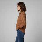 Women’s Mocha Faux Suede Button-Down Shirt Jacket