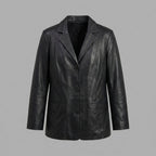 Women’s Luxe Tan Lambskin Leather Blazer