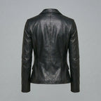 Women’s Noir Luxe Lambskin Leather Blazer Jacket