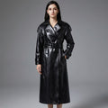 Women’s Premium Genuine Leather Trench Coat