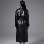 Women’s Premium Genuine Leather Trench Coat