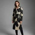 Women’s Premium Real Cowhide Leather Hair-On Trench Coat