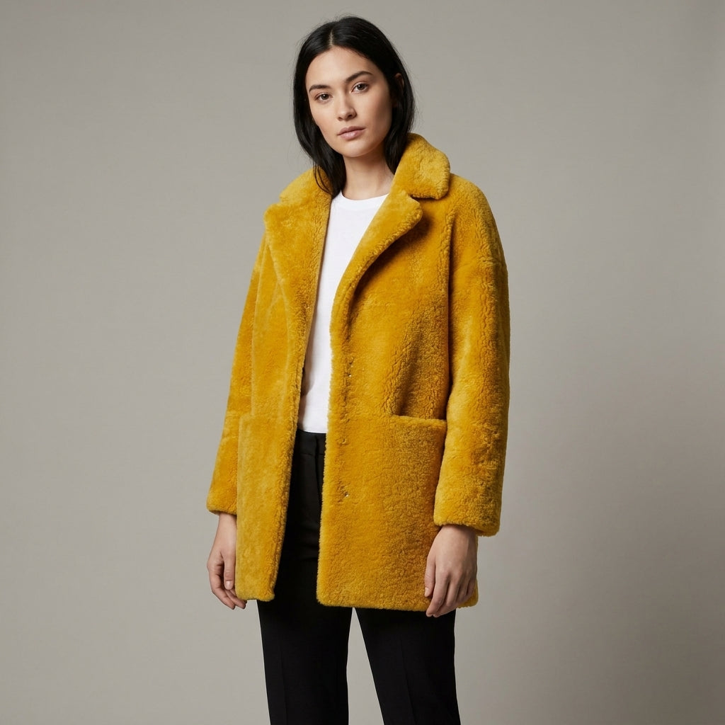 Women’s Premium Shearling Fur Winter Coat
