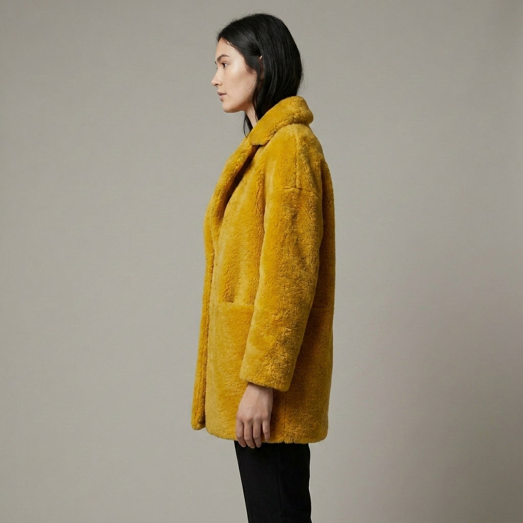 Women’s Premium Shearling Fur Winter Coat