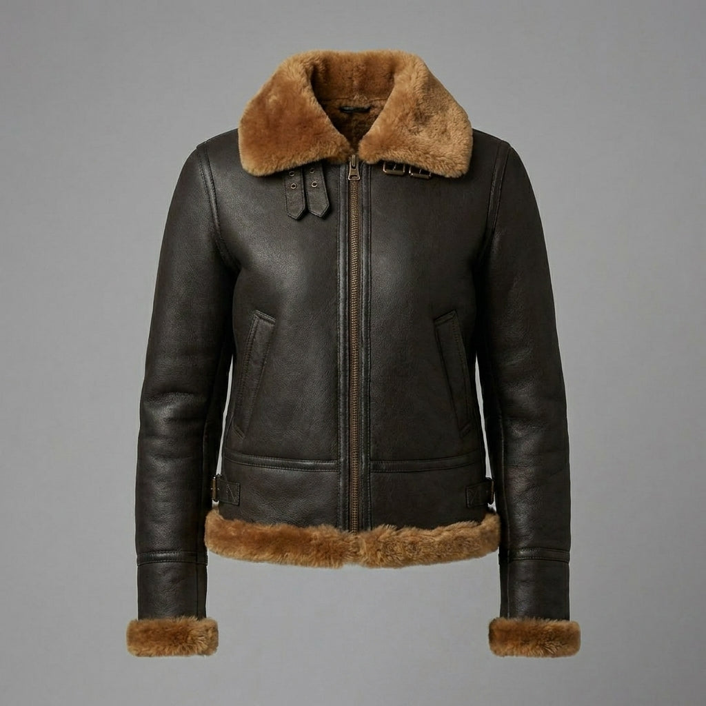 Women’s RAF B3 Aviator Shearling Bomber Jacket