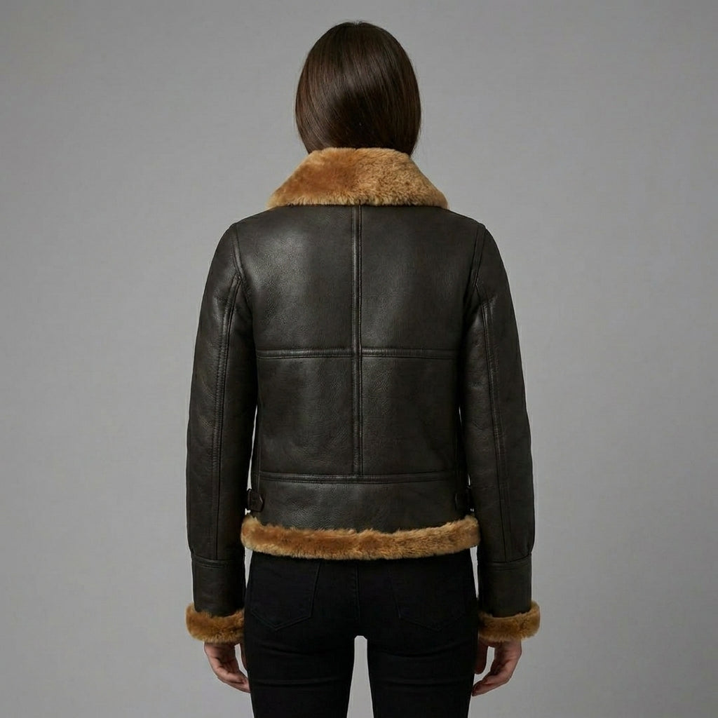 Women’s RAF B3 Aviator Shearling Bomber Jacket