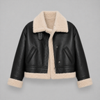 Women’s RAF B3 Shearling Aviator Bomber Leather Jacket