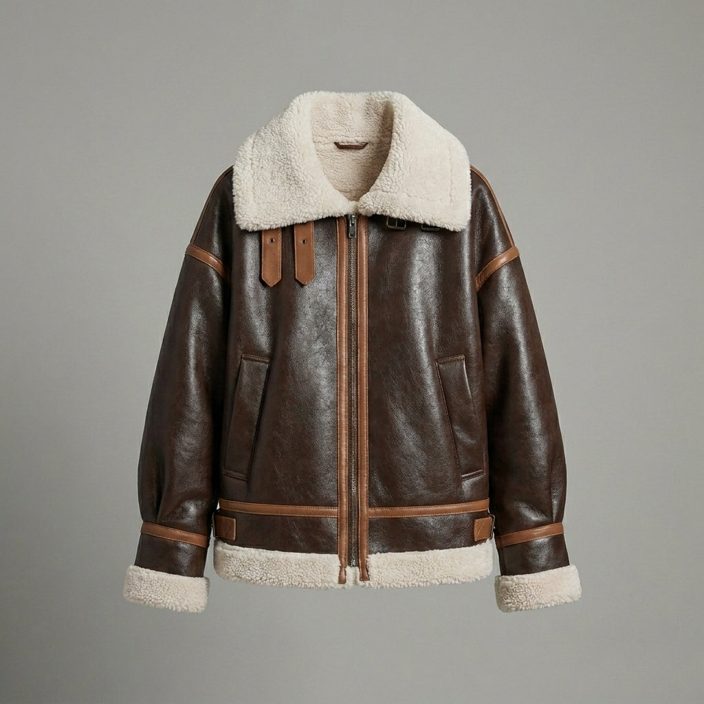 Women’s RAF B3 Shearling Aviator Leather Jacket