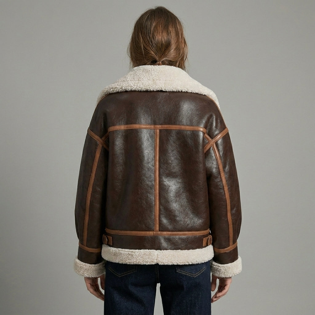 Women’s RAF B3 Shearling Aviator Leather Jacket