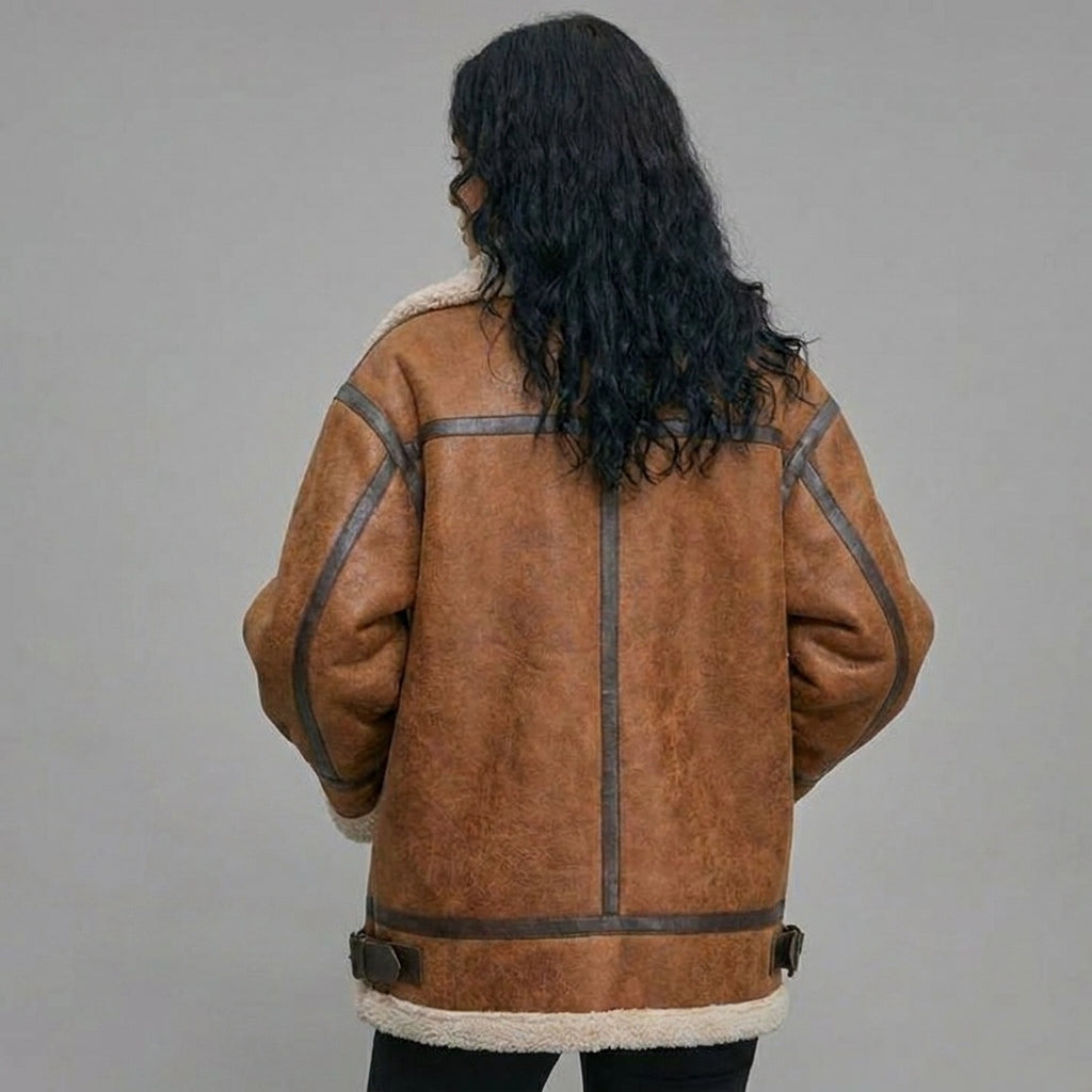 Women’s RAF B3 Shearling Aviator Leather Jacket