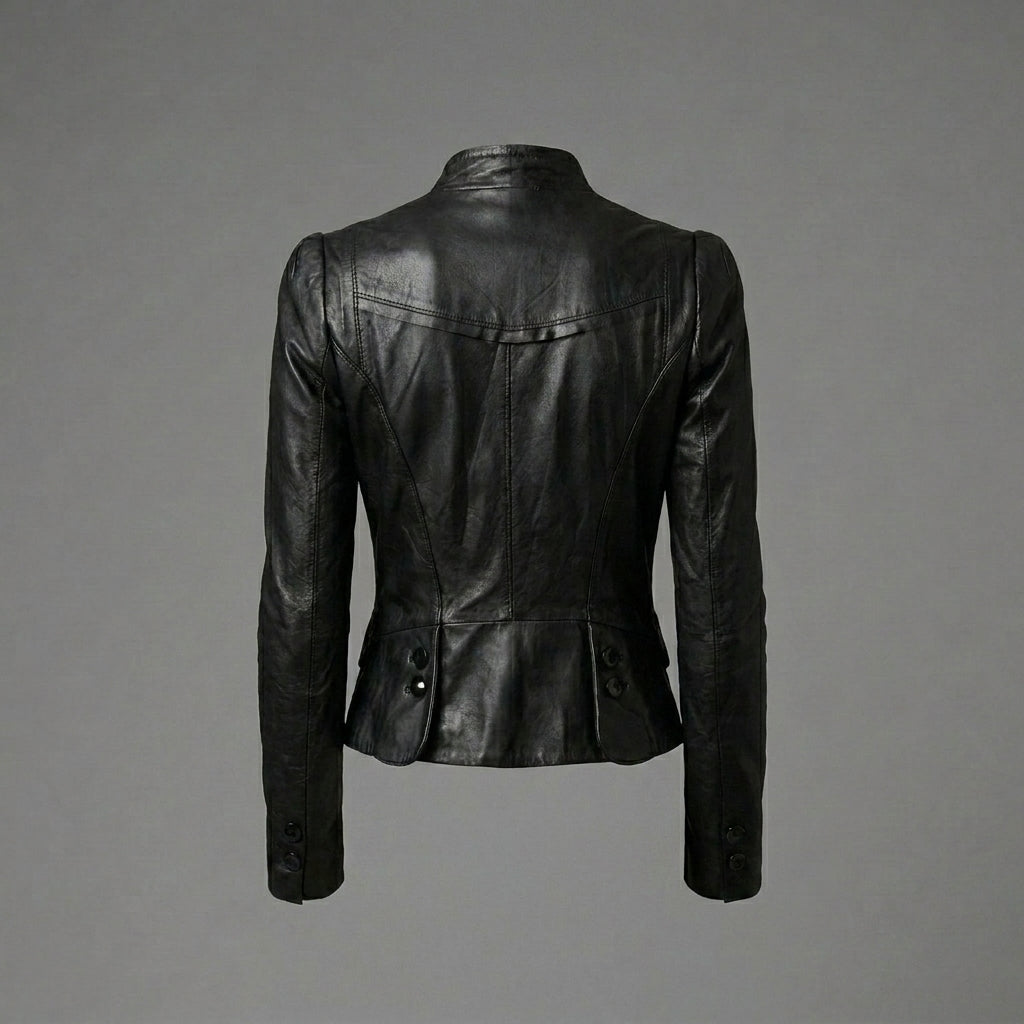Women's Soft Lambskin Leather Blazer Jacket