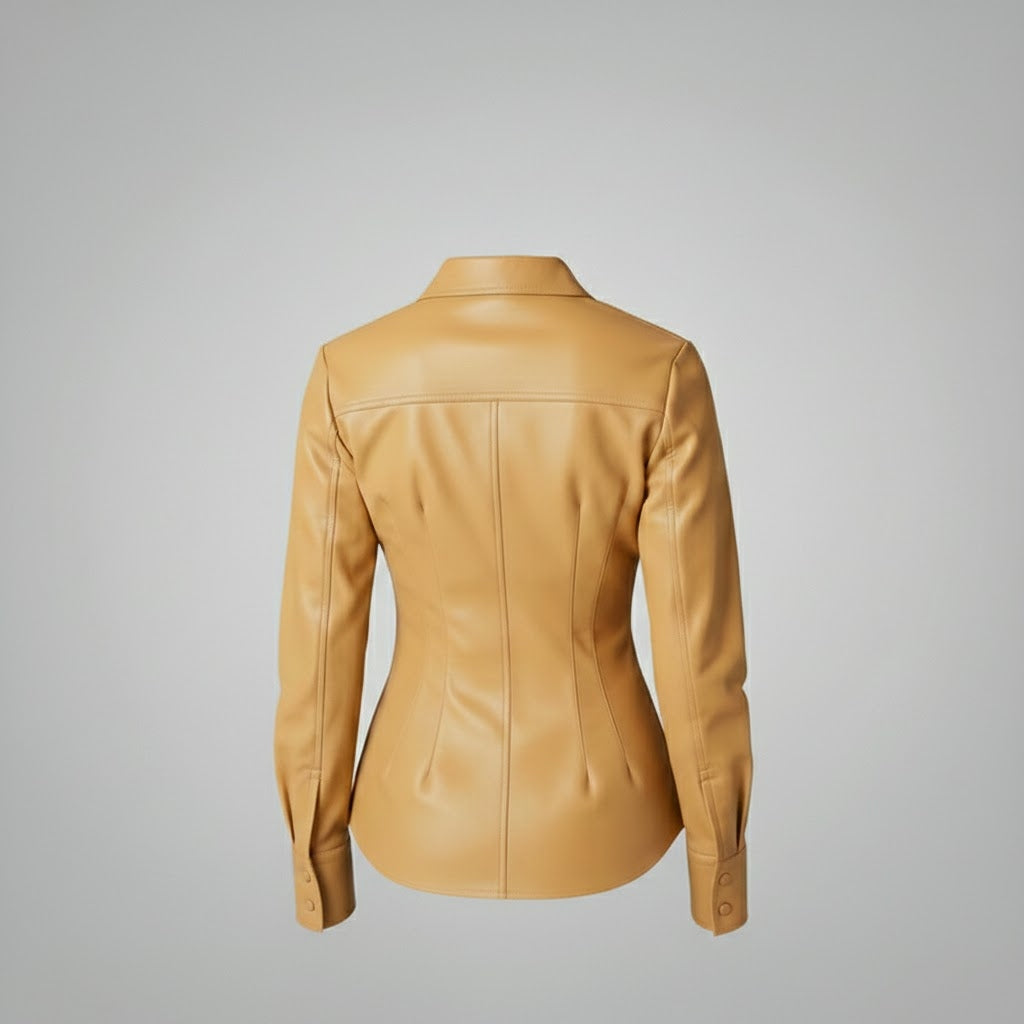 Women's Sunny Yellow Tailored Darted Shirt