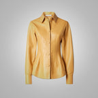 Women's Sunny Yellow Tailored Darted Shirt