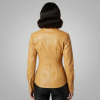 Women's Sunny Yellow Tailored Darted Shirt