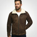 Men’s Vintage Spanish Merino Shearling Leather Jacket