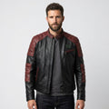 Men’s Black Leather Motorcycle Jacket – Classic Biker Moto Style