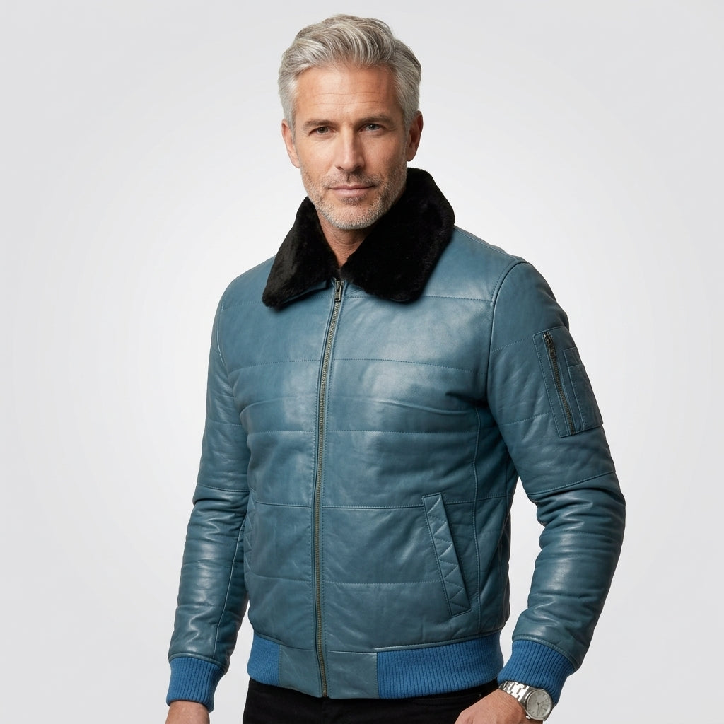 Men’s Real Leather Pilot Aviator Jacket