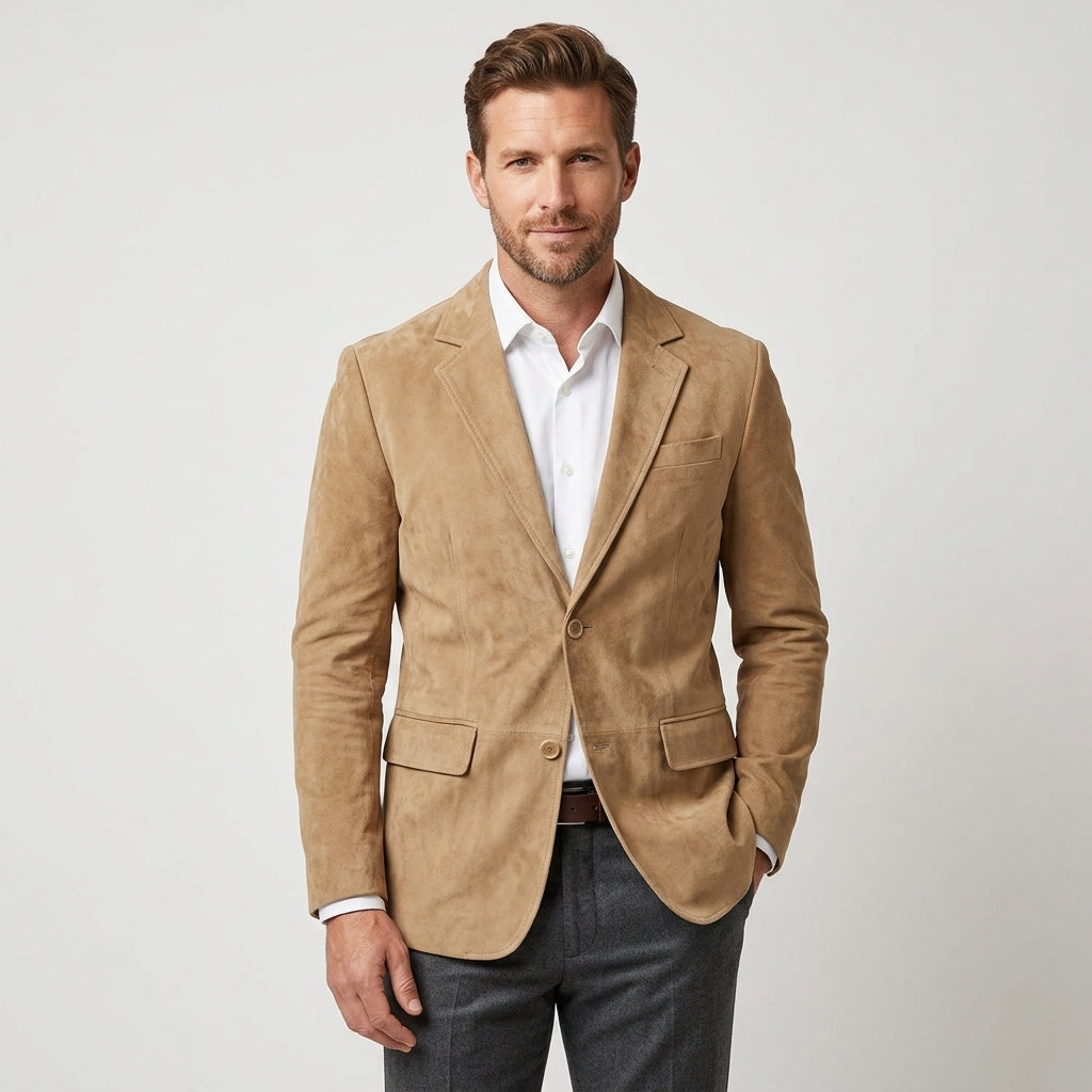 Men’s Real Suede Leather Blazer jacket