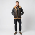 Men’s Black Leather Sheepskin Gilet Vest – Shearling Winter Style