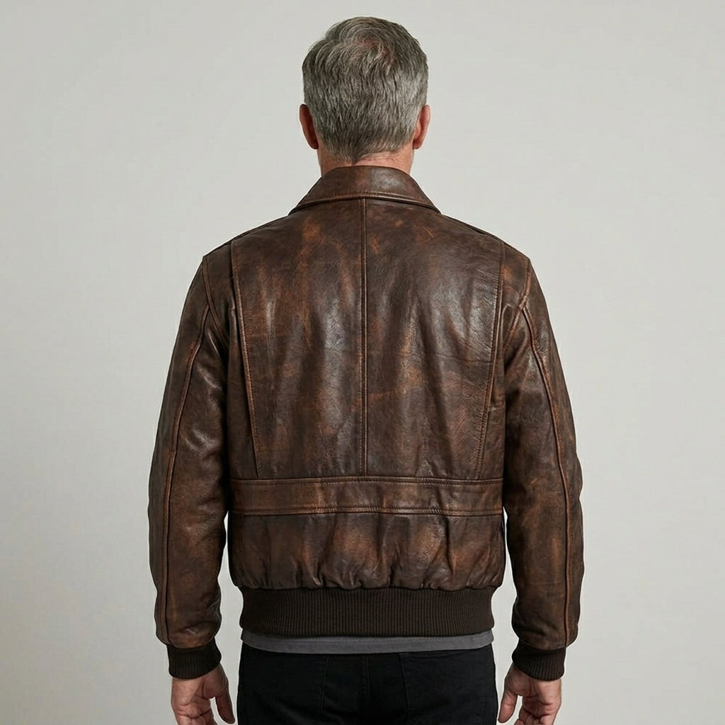 Men’s Aviator Brown WWII Flying Bomber Jacket