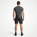 Men’s Leather Cargo Shorts