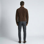 Men’s Brown Suede Trucker Jacket
