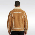 Men’s Brown Shearling Trucker Jacket