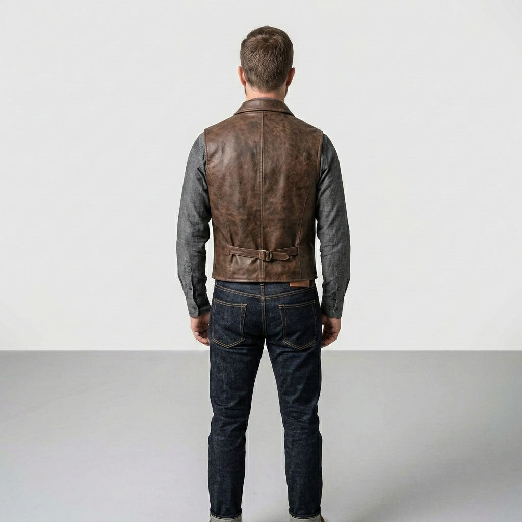 Men’s Motorcycle Leather Vest