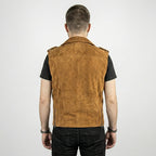 Men’s Brown Suede Western Cowboy Vest