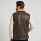 Men’s Shearling Fur Flight Pilot Vest