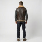 Men’s Black Leather Sheepskin Gilet Vest – Shearling Winter Style