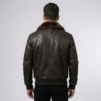 Men’s A2 Air Force Aviator Leather Flight Bomber Jacket