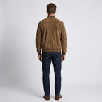 Classic Brown Suede Men’s Leather Bomber Jacket – Timeless Aviator Style