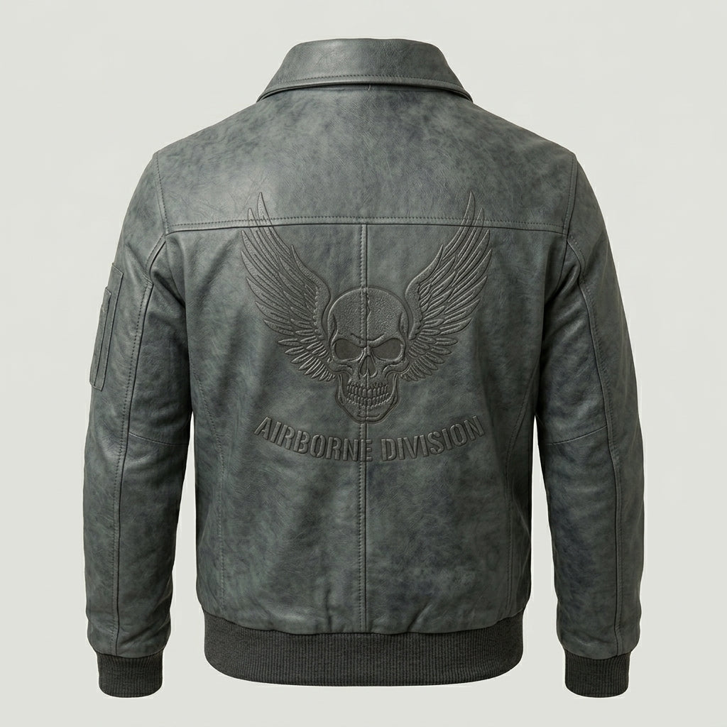 Men’s Slim Fit Black Aviator Pilot Jacket – Modern Flight Bomber Style