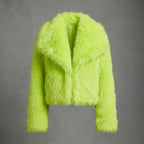 Lime Green Faux Fur Jacket