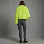 Lime Green Faux Fur Jacket