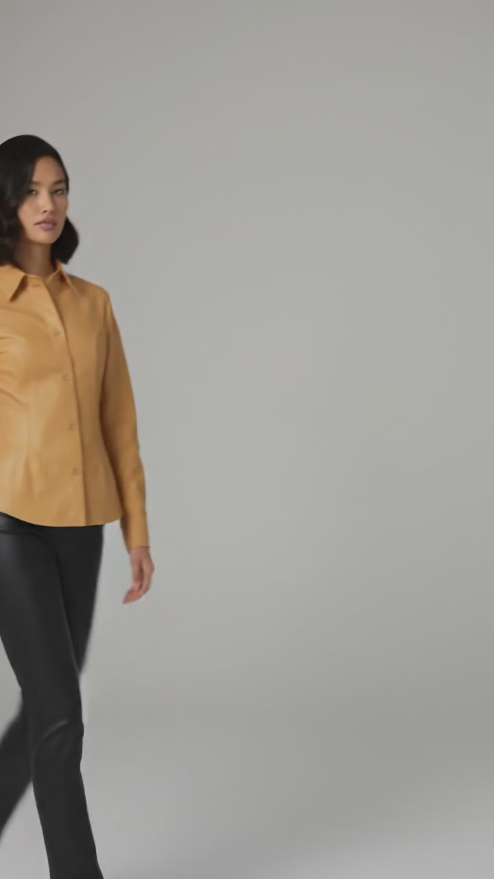 Women's Sunny Yellow Tailored Darted Shirt